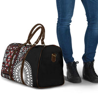 Red Tongan Ngatu Fonulei Pattern Travel Bag - Polynesian Pride