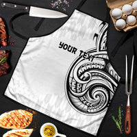 Hawaii and Japanese Culture Personalised Apron With Polynesian Tribal Tattoo Style LT9 White - Polynesian Pride