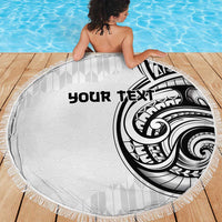 Hawaii and Japanese Culture Personalised Beach Blanket With Polynesian Tribal Tattoo Style LT9 - Polynesian Pride