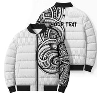 Hawaii and Japanese Culture Personalised Bomber Puffer Jacket With Polynesian Tribal Tattoo Style LT9 - Polynesian Pride