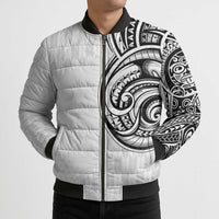 Hawaii and Japanese Culture Personalised Bomber Puffer Jacket With Polynesian Tribal Tattoo Style LT9 - Polynesian Pride