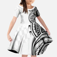 Hawaii and Japanese Culture Personalised Family Matching Puletasi and Hawaiian Shirt With Polynesian Tribal Tattoo Style