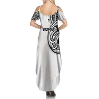 Hawaii and Japanese Culture Personalised Family Matching Summer Maxi Dress and Hawaiian Shirt With Polynesian Tribal Tattoo Style