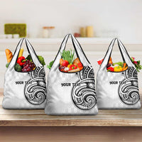 Hawaii and Japanese Culture Personalised Grocery Bag With Polynesian Tribal Tattoo Style LT9 3-pack One Size White - Polynesian Pride
