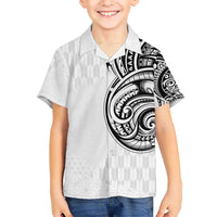 Hawaii and Japanese Culture Personalised Kid Hawaiian Shirt With Polynesian Tribal Tattoo Style