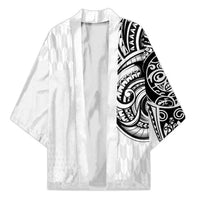 Hawaii and Japanese Culture Personalised Kimono With Polynesian Tribal Tattoo Style LT9 Unisex White - Polynesian Pride