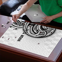 Hawaii and Japanese Culture Personalised Puzzle With Polynesian Tribal Tattoo Style LT9 - Polynesian Pride