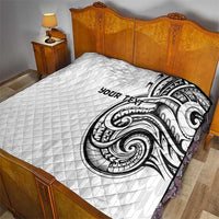 Hawaii and Japanese Culture Personalised Quilt With Polynesian Tribal Tattoo Style