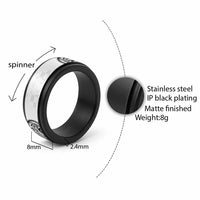 Hawaii and Japanese Culture Spinner Ring With Polynesian Tribal Tattoo Style - Polynesian Pride