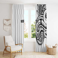 Hawaii and Japanese Culture Personalised Window Curtain With Polynesian Tribal Tattoo Style