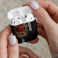 Hawaii and Japanese Oni Mask Personalised AirPods Case Kakau Pattern Dark Art Style LT9 - Polynesian Pride