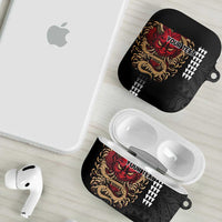Hawaii and Japanese Oni Mask Personalised AirPods Case Kakau Pattern Dark Art Style LT9 - Polynesian Pride