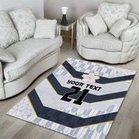 Japan Pacific Rugby 2022-23 Custom Area Rug Black Sakura Japanese Wave Pattern