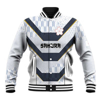 Japan Pacific Rugby 2022-23 Custom Baseball Jacket Black Sakura Japanese Wave Pattern LT9 Unisex Black - Polynesian Pride