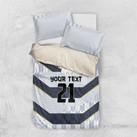 Japan Pacific Rugby 2022-23 Custom Bedding Set Black Sakura Japanese Wave Pattern