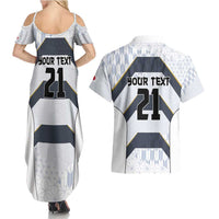 Japan Pacific Rugby 2022-23 Custom Couples Matching Summer Maxi Dress and Hawaiian Shirt Black Sakura Japanese Wave Pattern LT9 - Polynesian Pride