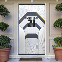 Japan Pacific Rugby 2022-23 Custom Door Cover Black Sakura Japanese Wave Pattern LT9 Black - Polynesian Pride