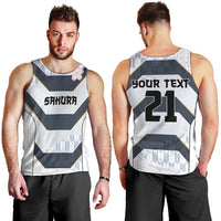 Japan Pacific Rugby 2022-23 Custom Men Tank Top Black Sakura Japanese Wave Pattern LT9 - Polynesian Pride