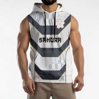 Japan Pacific Rugby 2022-23 Custom Sleeveless Hoodie Black Sakura Japanese Wave Pattern LT9 - Polynesian Pride