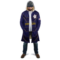 Japan Pacific Rugby 2022-23 Custom Cloak Blue Sakura Japanese Wave Pattern - Polynesian Pride