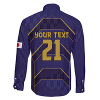 Japan Pacific Rugby 2022-23 Custom Family Matching Puletasi and Hawaiian Shirt Blue Sakura Japanese Wave Pattern LT9 - Polynesian Pride