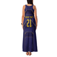 Japan Pacific Rugby 2022-23 Custom Family Matching Tank Maxi Dress and Hawaiian Shirt Blue Sakura Japanese Wave Pattern LT9 - Polynesian Pride