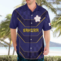 Japan Pacific Rugby 2022-23 Custom Hawaiian Shirt Blue Sakura Japanese Wave Pattern LT9 - Polynesian Pride