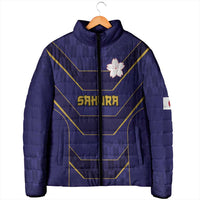 Japan Pacific Rugby 2022-23 Custom Padded Jacket Blue Sakura Japanese Wave Pattern LT9 - Polynesian Pride