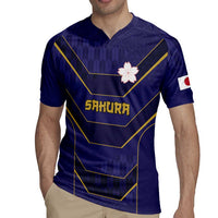Japan Pacific Rugby 2022-23 Custom Rugby Jersey Blue Sakura Japanese Wave Pattern LT9 - Polynesian Pride