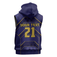 Japan Pacific Rugby 2022-23 Custom Sleeveless Hoodie Blue Sakura Japanese Wave Pattern LT9 - Polynesian Pride