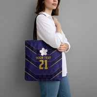 Japan Pacific Rugby 2022-23 Custom Tote Bag Blue Sakura Japanese Wave Pattern - Polynesian Pride