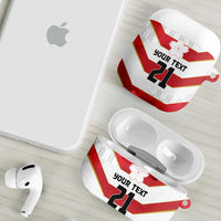 Japan Pacific Rugby 2022-23 Custom AirPods Case Red Sakura Japanese Wave Pattern LT9 - Polynesian Pride