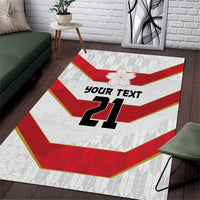 Japan Pacific Rugby 2022-23 Custom Area Rug Red Sakura Japanese Wave Pattern