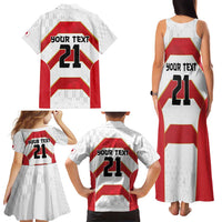 Japan Pacific Rugby 2022-23 Custom Family Matching Tank Maxi Dress and Hawaiian Shirt Red Sakura Japanese Wave Pattern LT9 - Polynesian Pride