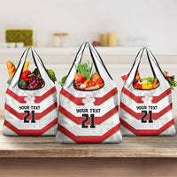 Japan Pacific Rugby 2022-23 Custom Grocery Bag Red Sakura Japanese Wave Pattern LT9 3-pack One Size Red - Polynesian Pride