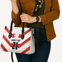 Japan Pacific Rugby 2022-23 Custom Leather Bag Red Sakura Japanese Wave Pattern - Polynesian Pride