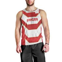 Japan Pacific Rugby 2022-23 Custom Men Tank Top Red Sakura Japanese Wave Pattern LT9 - Polynesian Pride