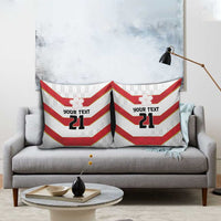 Japan Pacific Rugby 2022-23 Custom Pillow Cover Red Sakura Japanese Wave Pattern - Polynesian Pride