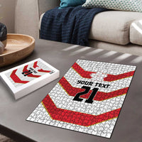 Japan Pacific Rugby 2022-23 Custom Puzzle Red Sakura Japanese Wave Pattern LT9 - Polynesian Pride