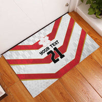 Japan Pacific Rugby 2022-23 Custom Rubber Doormat Red Sakura Japanese Wave Pattern LT9 - Polynesian Pride