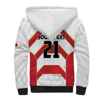 Japan Pacific Rugby 2022-23 Custom Sherpa Hoodie Red Sakura Japanese Wave Pattern LT9 - Polynesian Pride