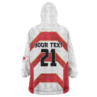 Japan Pacific Rugby 2022-23 Custom Wearable Blanket Hoodie Red Sakura Japanese Wave Pattern LT9 - Polynesian Pride