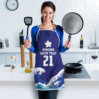 Japan Pacific Rugby Custom Apron Go Sakura Japanese Wave Pattern LT9 - Polynesian Pride