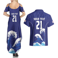 Japan Pacific Rugby Custom Couples Matching Summer Maxi Dress and Hawaiian Shirt Go Sakura Japanese Wave Pattern LT9 - Polynesian Pride