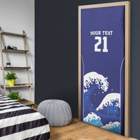 Japan Pacific Rugby Custom Door Cover Go Sakura Japanese Wave Pattern LT9 - Polynesian Pride