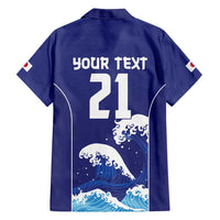 Japan Pacific Rugby Custom Family Matching Puletasi and Hawaiian Shirt Go Sakura Japanese Wave Pattern LT9 - Polynesian Pride