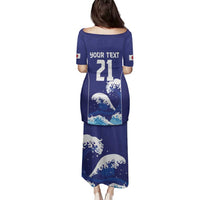 Japan Pacific Rugby Custom Family Matching Puletasi and Hawaiian Shirt Go Sakura Japanese Wave Pattern LT9 - Polynesian Pride