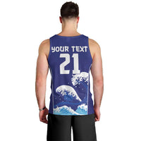 Japan Pacific Rugby Custom Men Tank Top Go Sakura Japanese Wave Pattern LT9 - Polynesian Pride