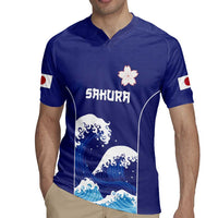 Japan Pacific Rugby Custom Rugby Jersey Go Sakura Japanese Wave Pattern LT9 - Polynesian Pride