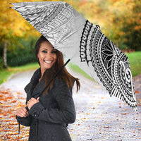 Japanese Samurai Warrior Umbrella White Polynesian Tattoo Style LT9 - Polynesian Pride